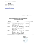 Liste des délibérations du 10-12-24